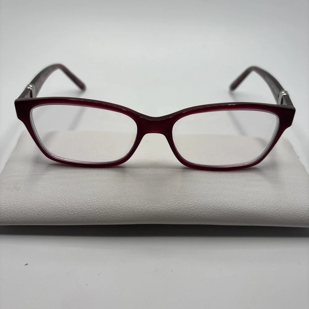 ELLE EL13393 BU BURGUNDY AUTHENTIC EYEGLASSES 55-16-140MM FRAME W/CASE